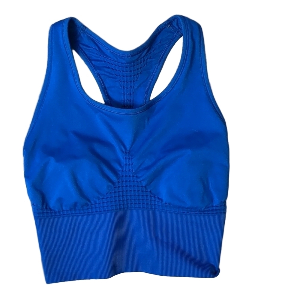 Sweaty Betty blue stamina longline workout bra size medium (8-10)